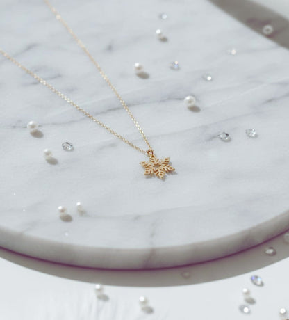 Minimalist Snowflake Necklace
