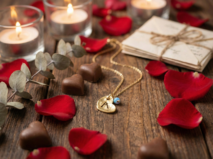 Initial Heart Necklace – Personalized Charm