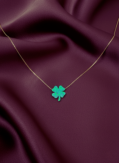 Lucky Opal Clover Necklace