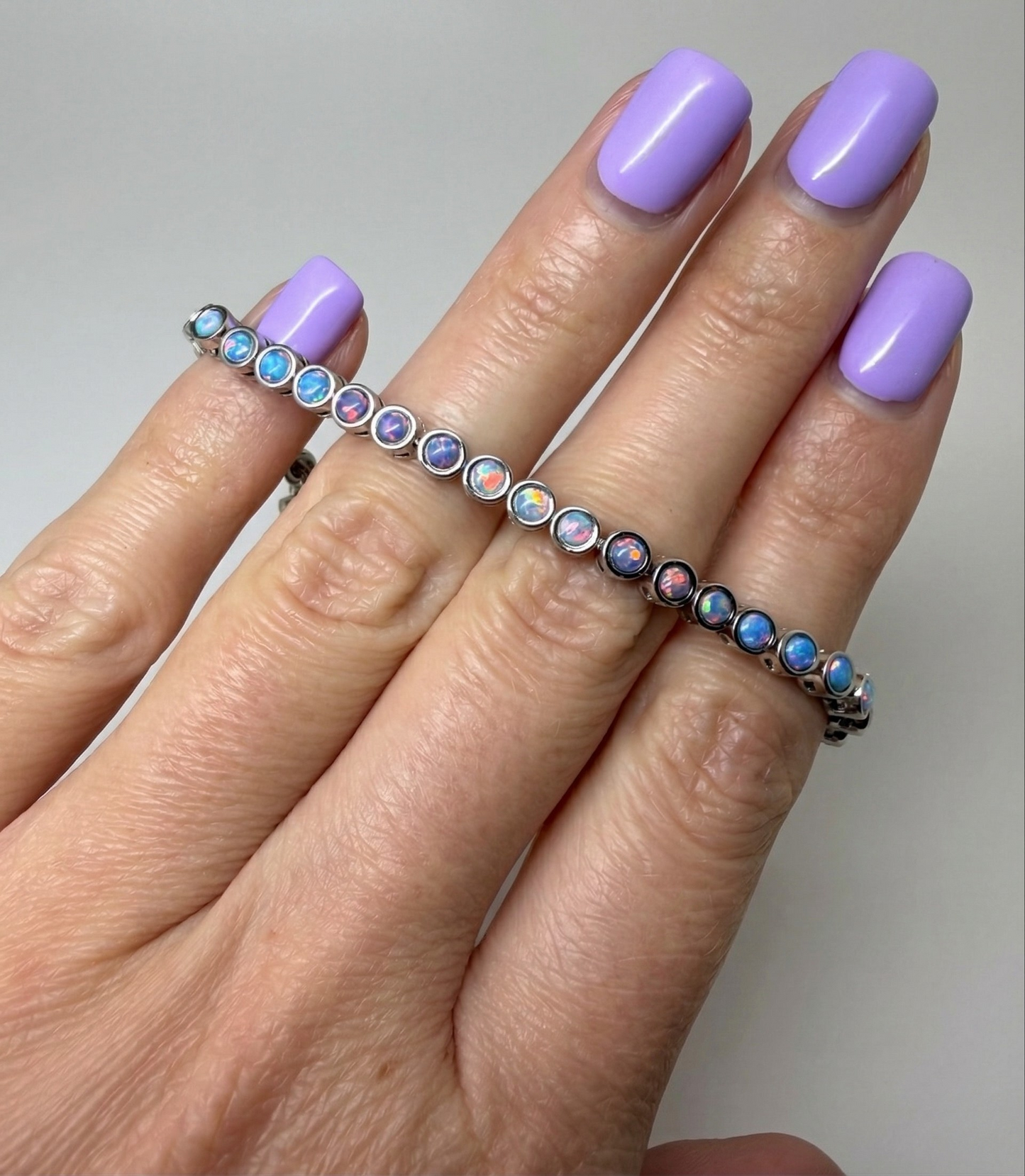 Lavender Opal Ombre Tennis Bracelet