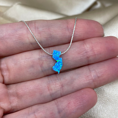 New Jersey Opal Necklace — NJ State Pendant