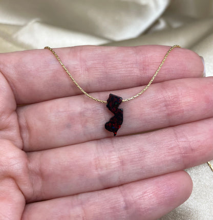 New Jersey Opal Necklace — NJ State Pendant