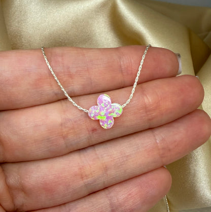 Opal Clover Necklace – Lucky Charm
