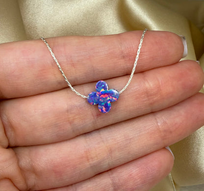 Opal Clover Necklace – Lucky Charm