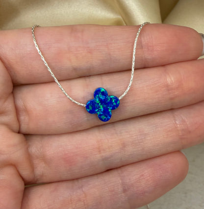 Opal Clover Necklace – Lucky Charm