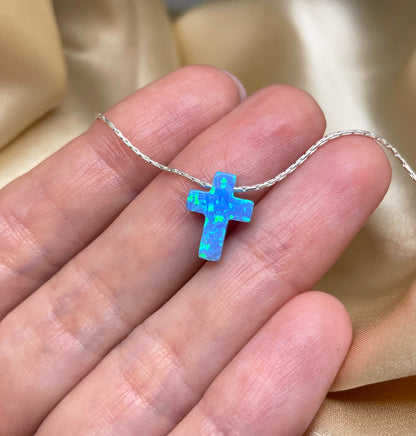 Opal Cross Necklace – 16 gorgeous Colors