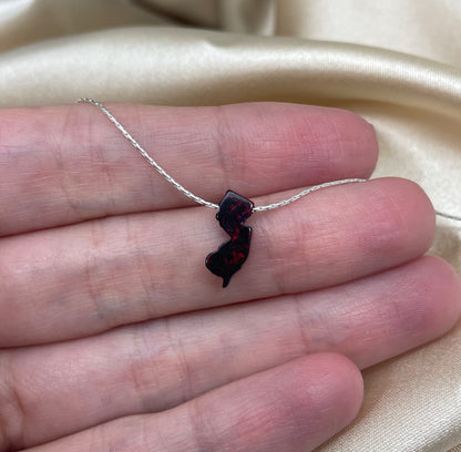 New Jersey Opal Necklace — NJ State Pendant