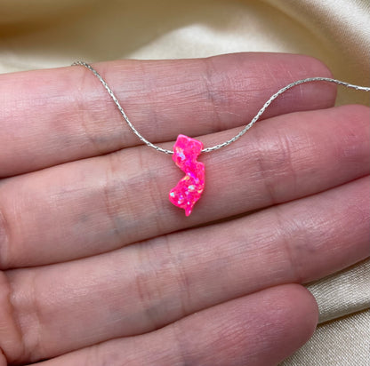 New Jersey Opal Necklace — NJ State Pendant