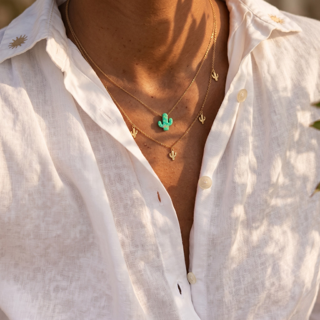 Opal Cactus Necklace – Desert Jewelry