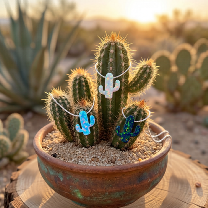 Opal Cactus Necklace – Desert Jewelry