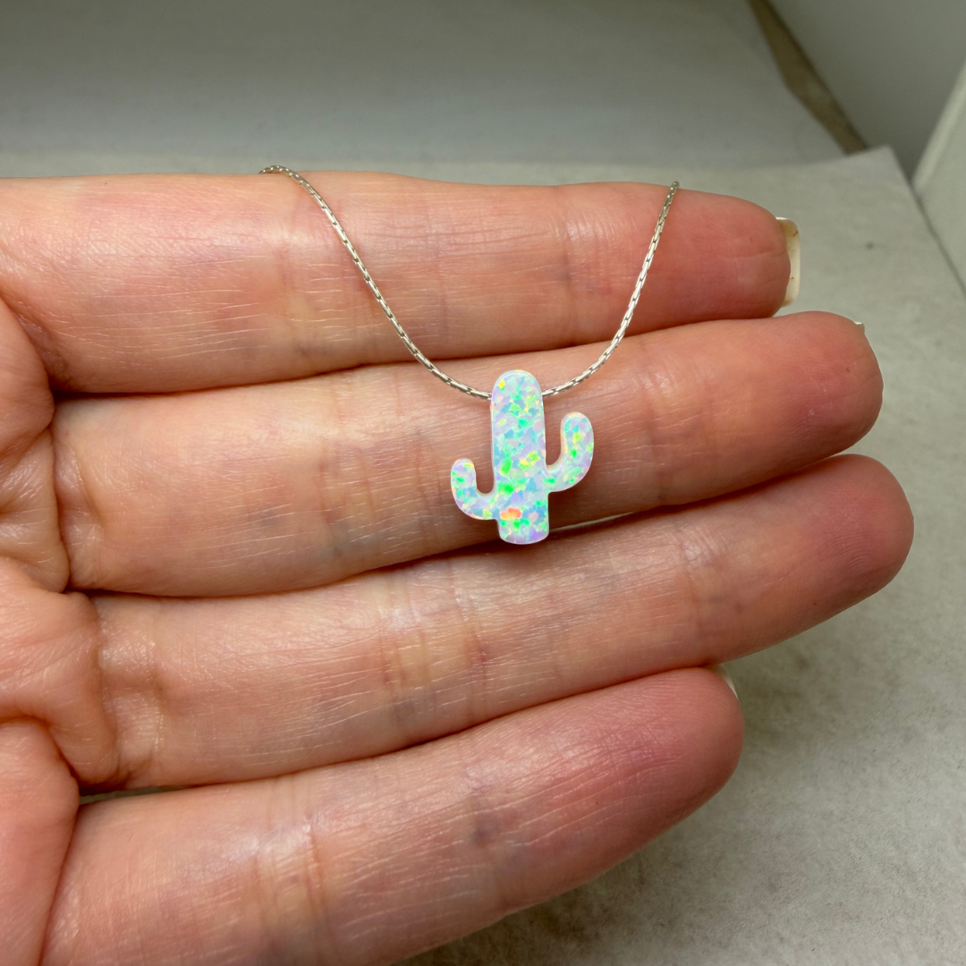 Opal Cactus Necklace – Desert Jewelry