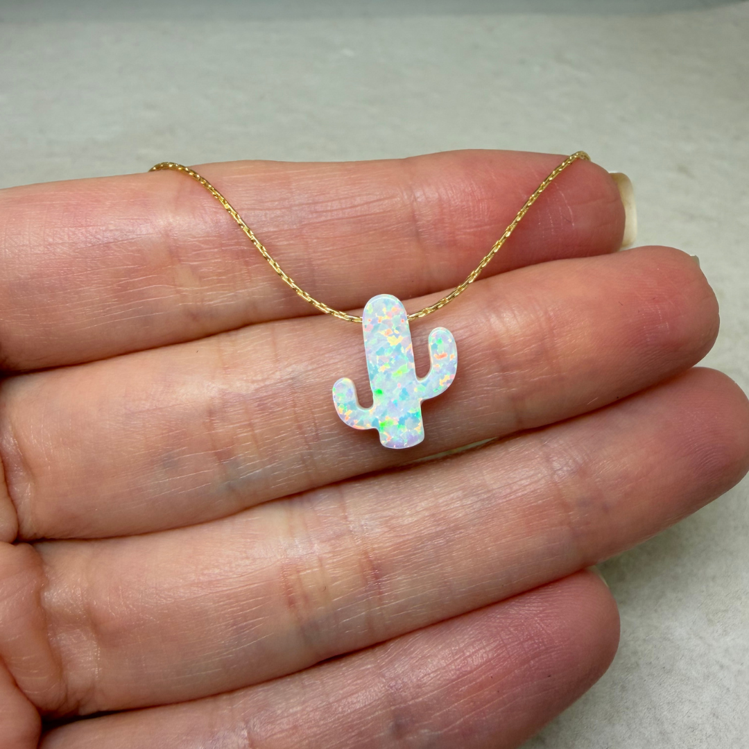 Opal Cactus Necklace – Desert Jewelry