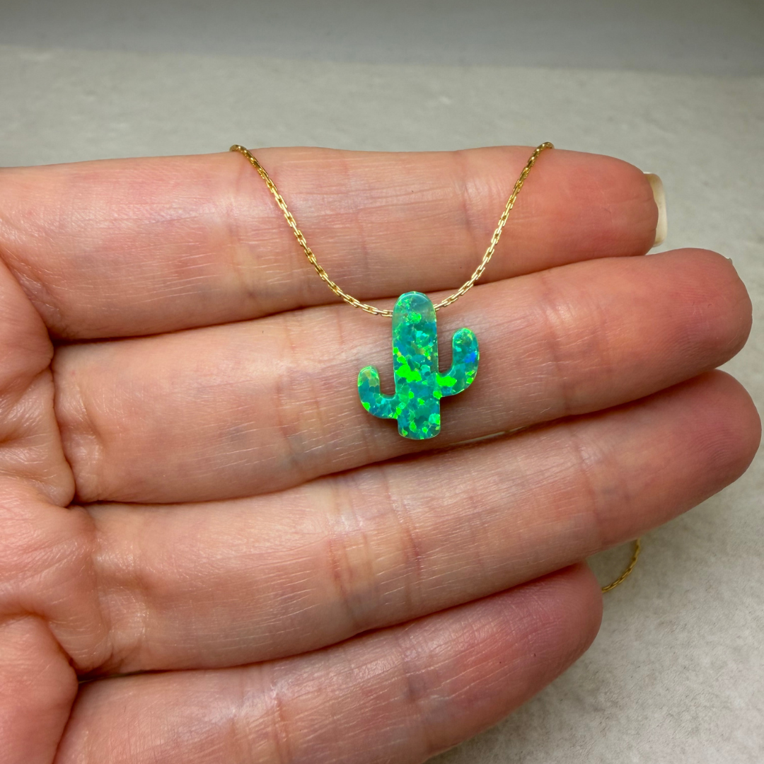 Opal Cactus Necklace – Desert Jewelry