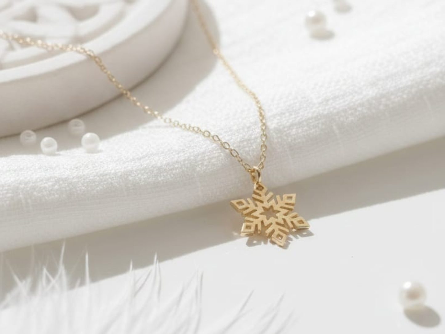 Minimalist Snowflake Necklace
