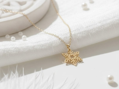 Minimalist Snowflake Necklace
