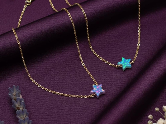 Tiny Opal Star Bracelet