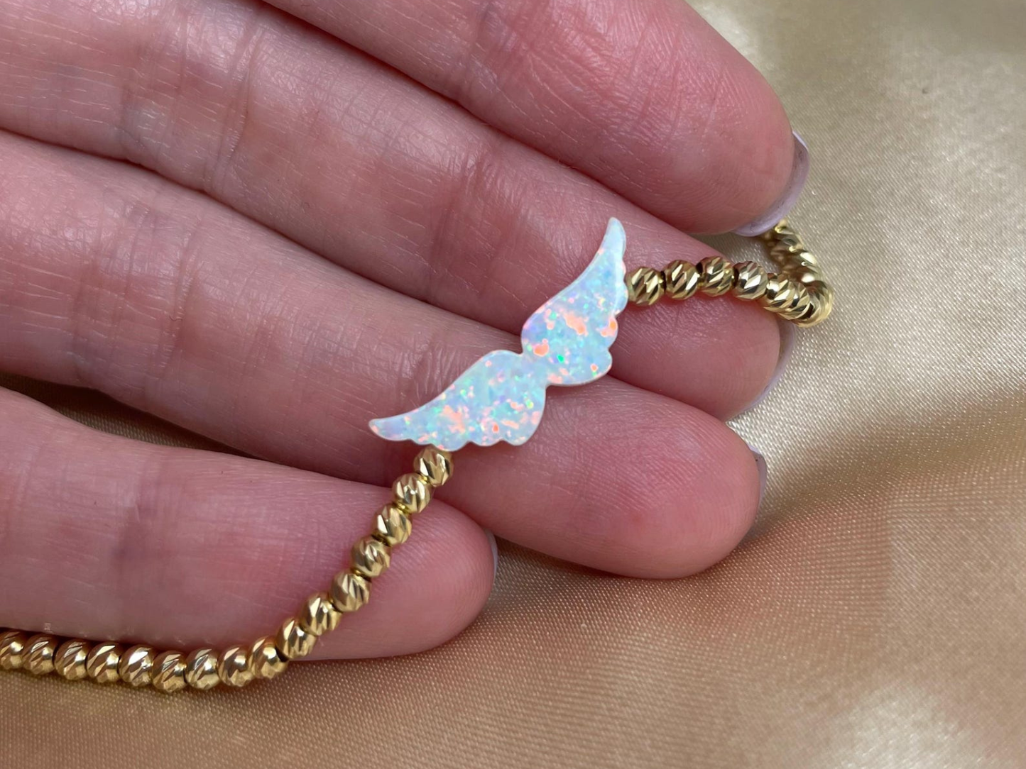 Angel Wing Bracelet - Opal Magic