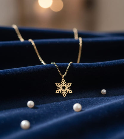Minimalist Snowflake Necklace