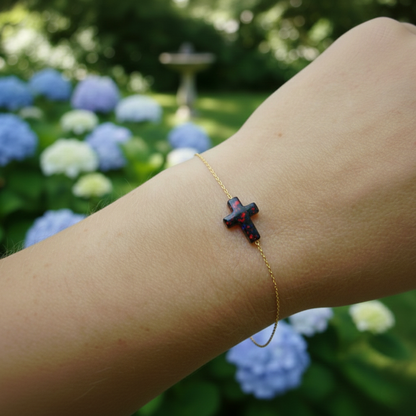 Opal Cross Bracelet
