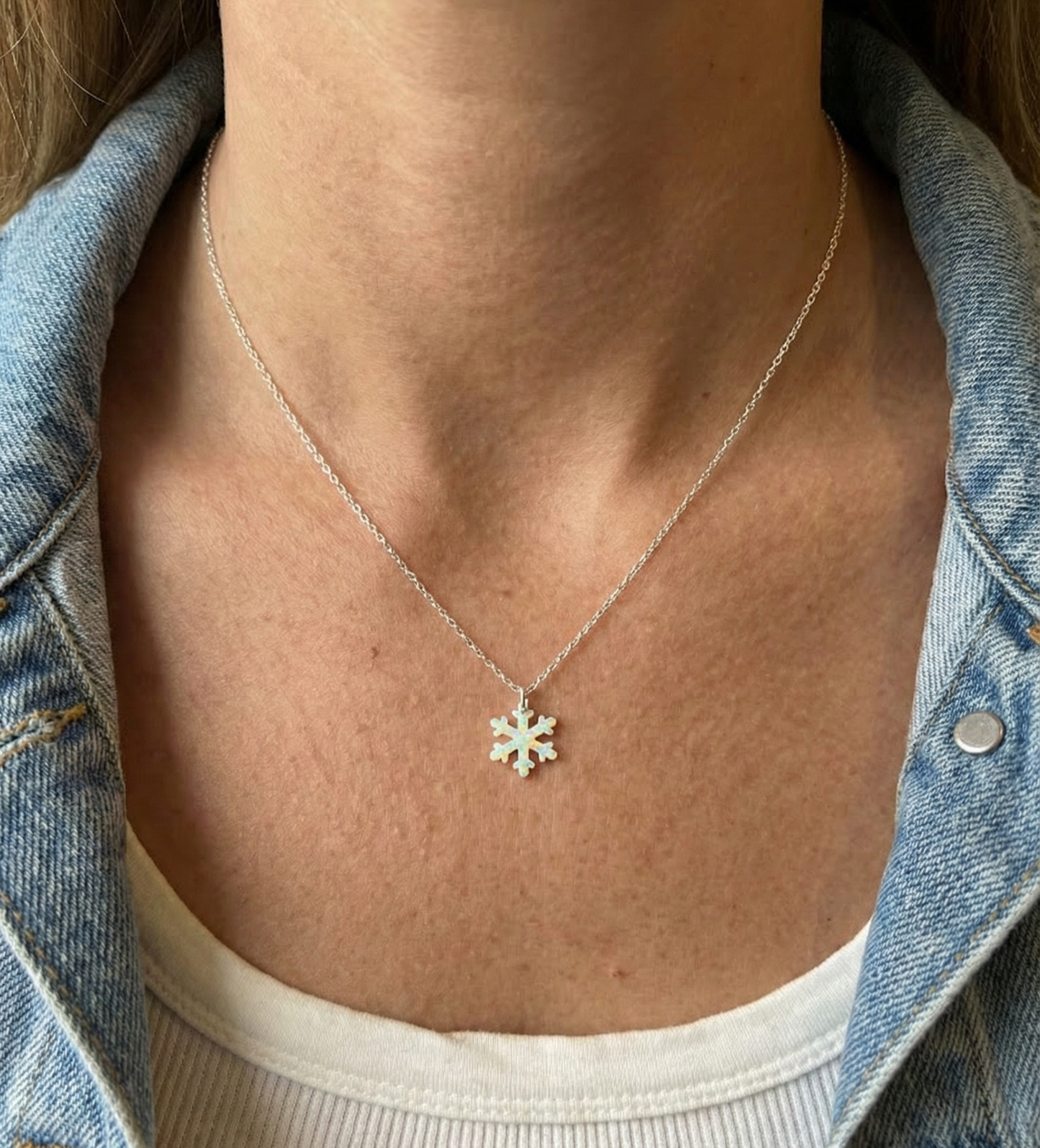 Snowflake Opal Necklace