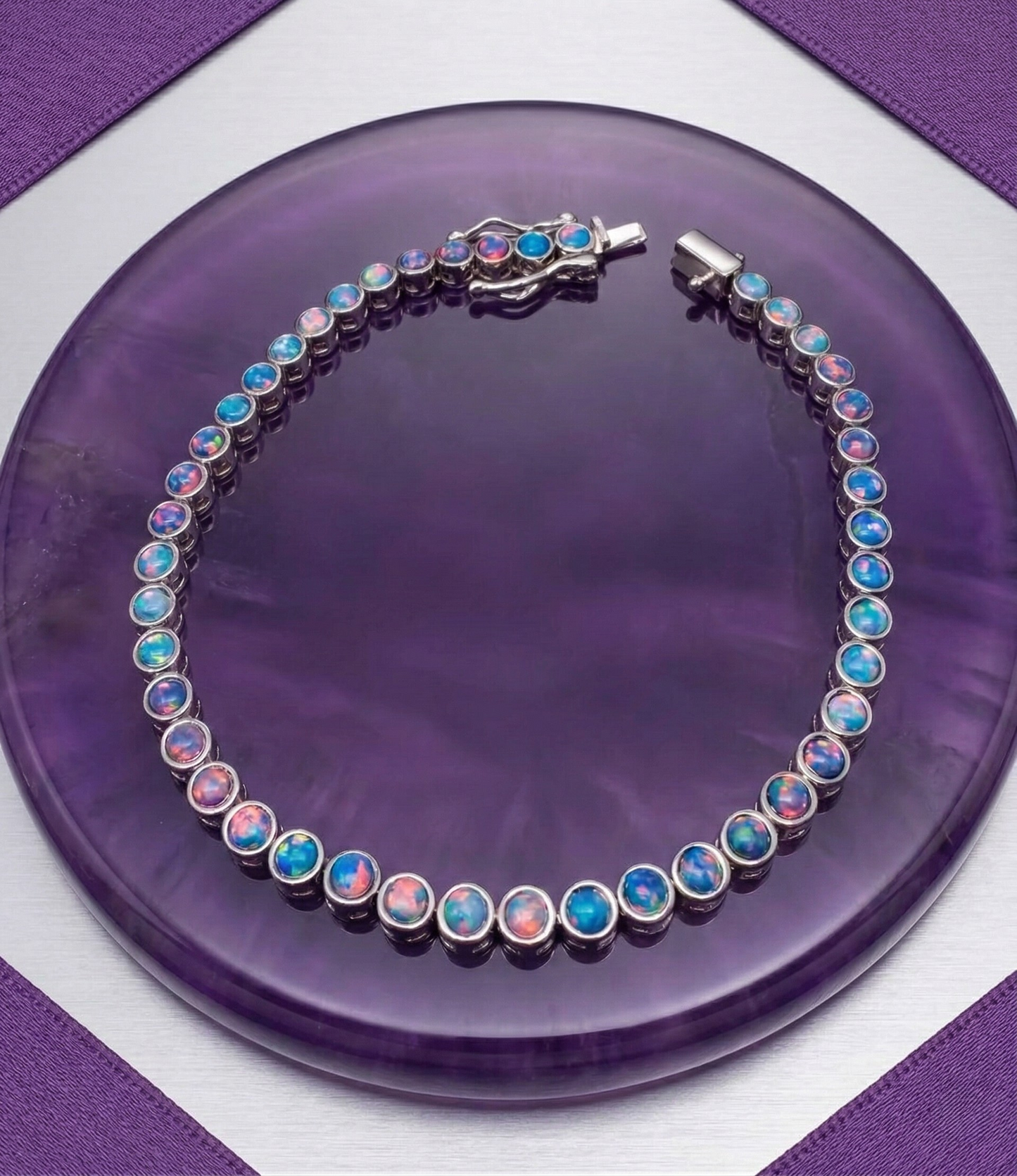 Lavender Opal Ombre Tennis Bracelet