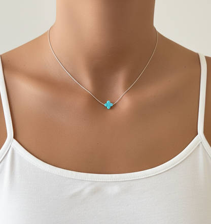 Opal Clover Necklace – Lucky Charm