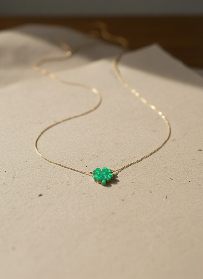 Lucky Opal Clover Necklace