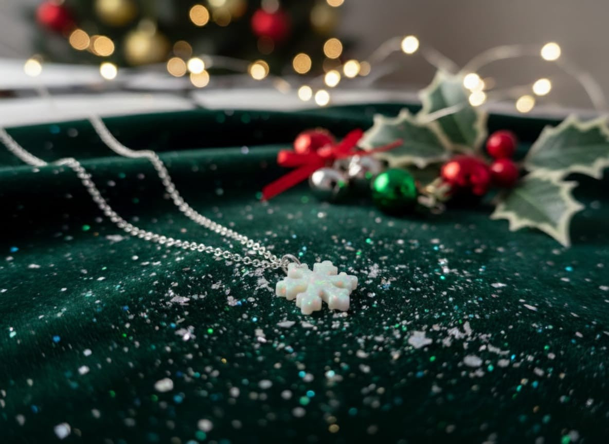 Snowflake Opal Necklace