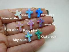 Opal Cross Necklace – 16 gorgeous Colors