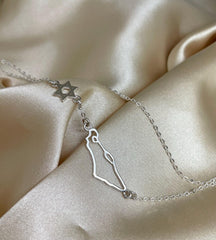 Israel Map Necklace in Gold-Filled or Sterling Silver