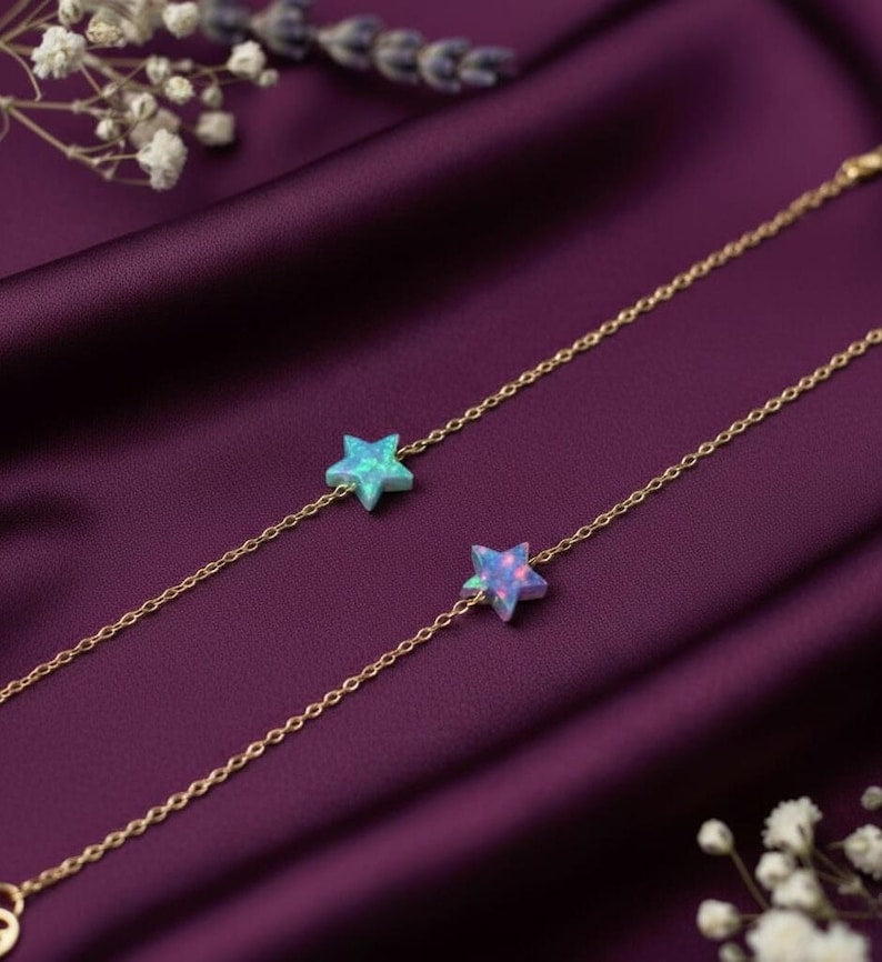 Tiny Opal Star Bracelet