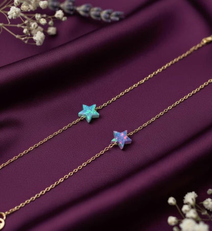 Tiny Opal Star Bracelet