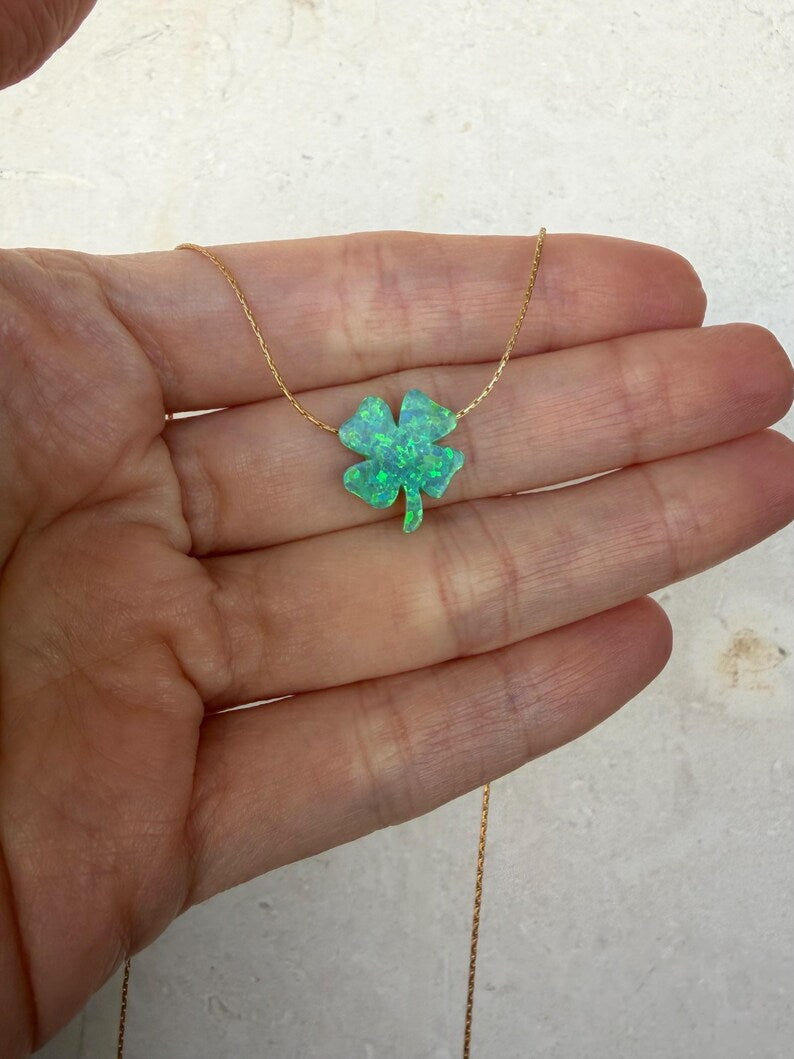 Lucky Opal Clover Necklace