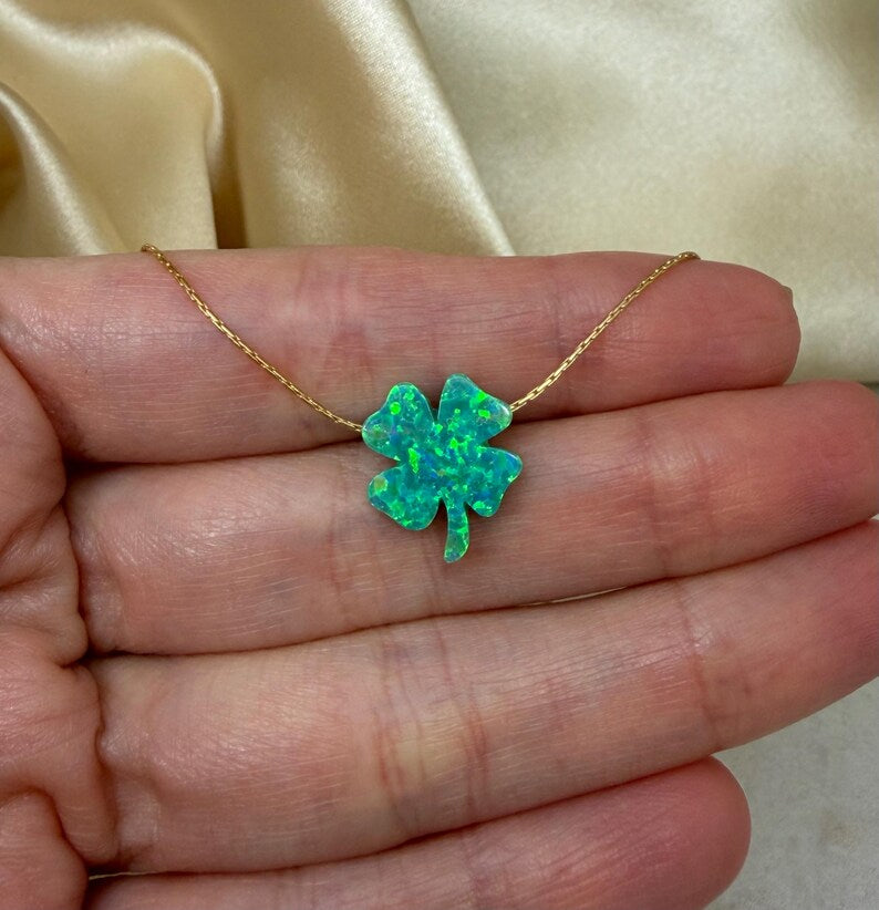 Lucky Opal Clover Necklace