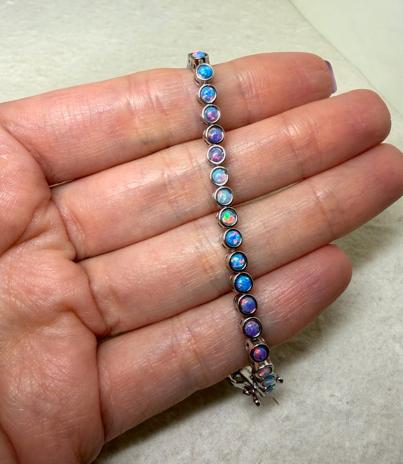 Lavender Opal Ombre Tennis Bracelet