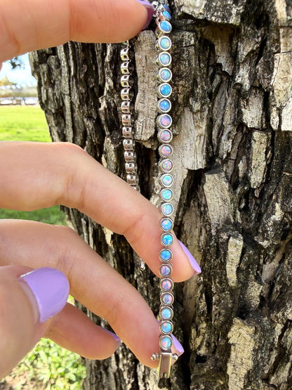 Lavender Opal Ombre Tennis Bracelet
