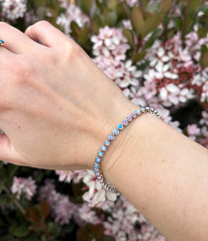 Lavender Opal Ombre Tennis Bracelet