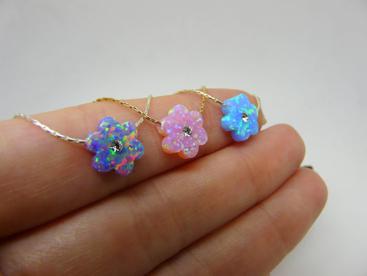 Opal Flower Necklace – Adorable & Whimsical