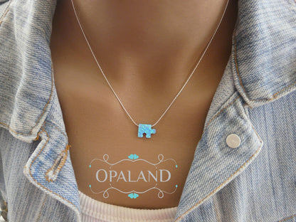 Opal Puzzle Piece Necklace – Symbolic & Meaningful Jewelry