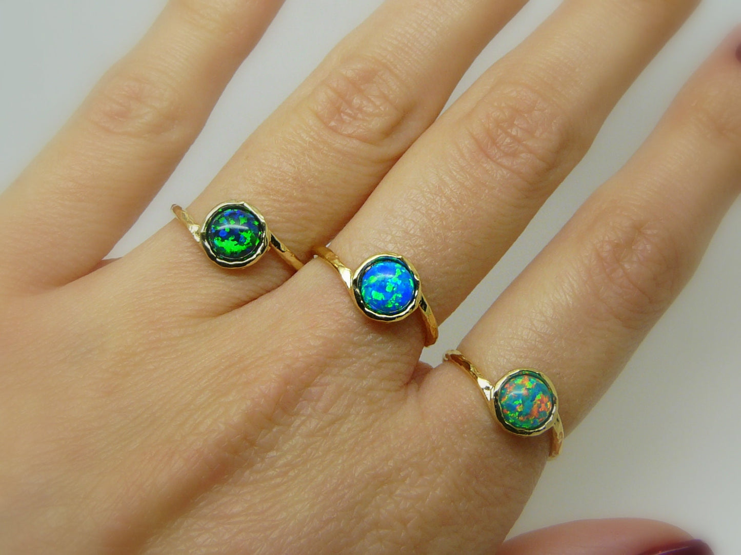 Gold filled Opal ring, Opal jewelry, Gold Filled ring, Dainty ring, Sterling silver opal ring, October birthstone ring