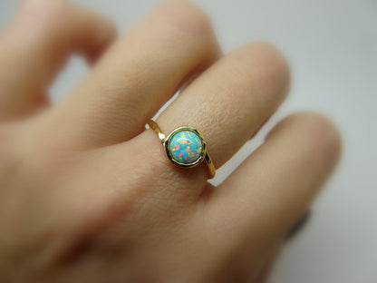 Opal ring, Dainty Opal gold filled ring, Gift for her, Gift for wife