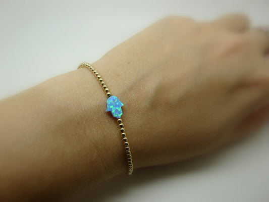 Hamsa Beaded Bracelet – Protection & Elegance