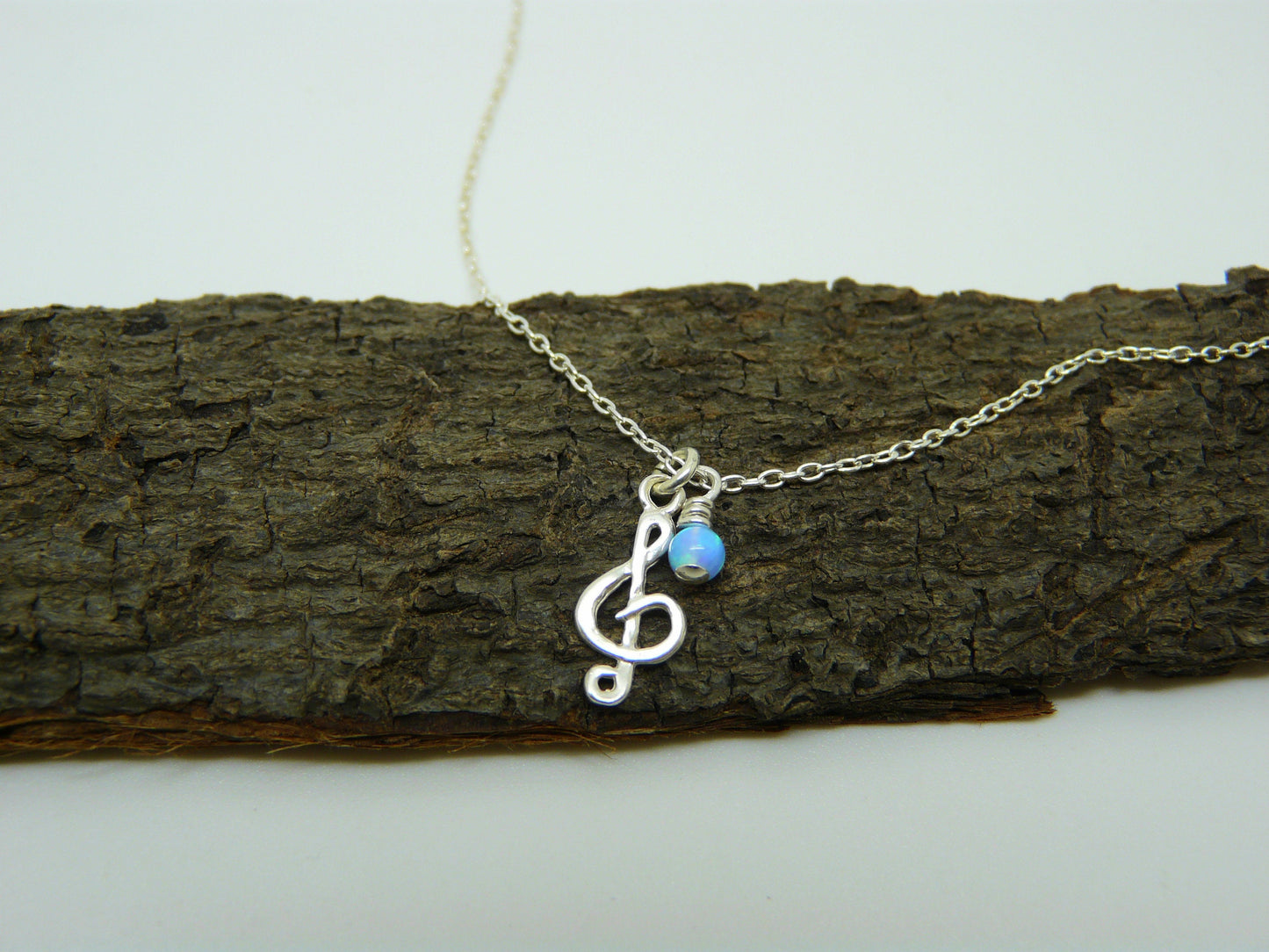 Music necklace, Music note necklace, Treble clef, Music charm, G clef necklace, Music teacher gift, Gift for musician