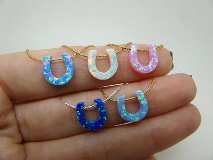 Opal Horseshoe Necklace – A Lucky Charm