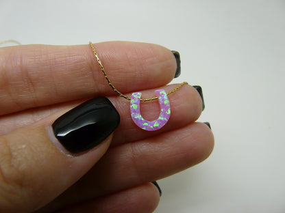 Opal Horseshoe Necklace – A Lucky Charm