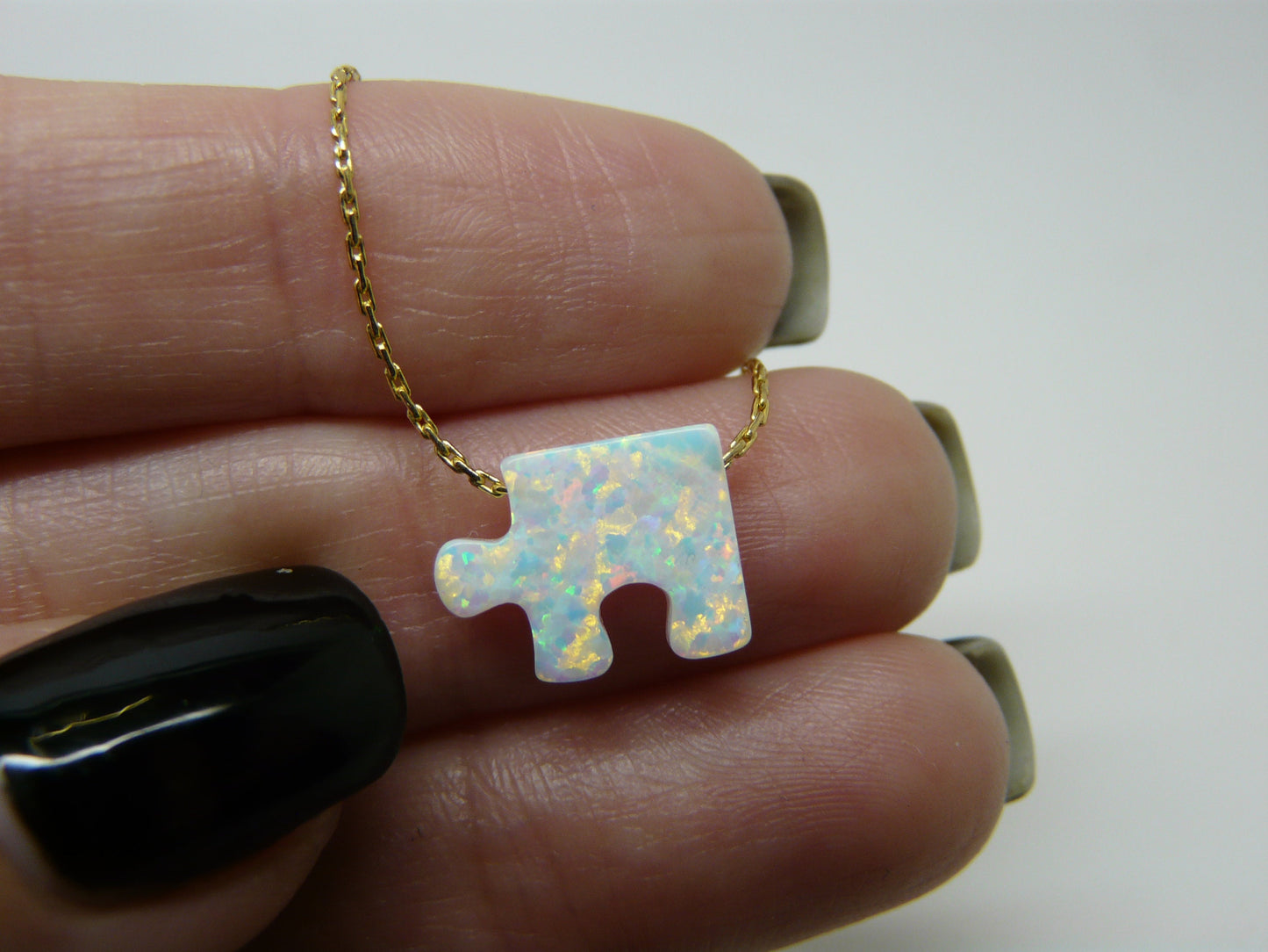 Opal Puzzle Piece Necklace – Symbolic & Meaningful Jewelry