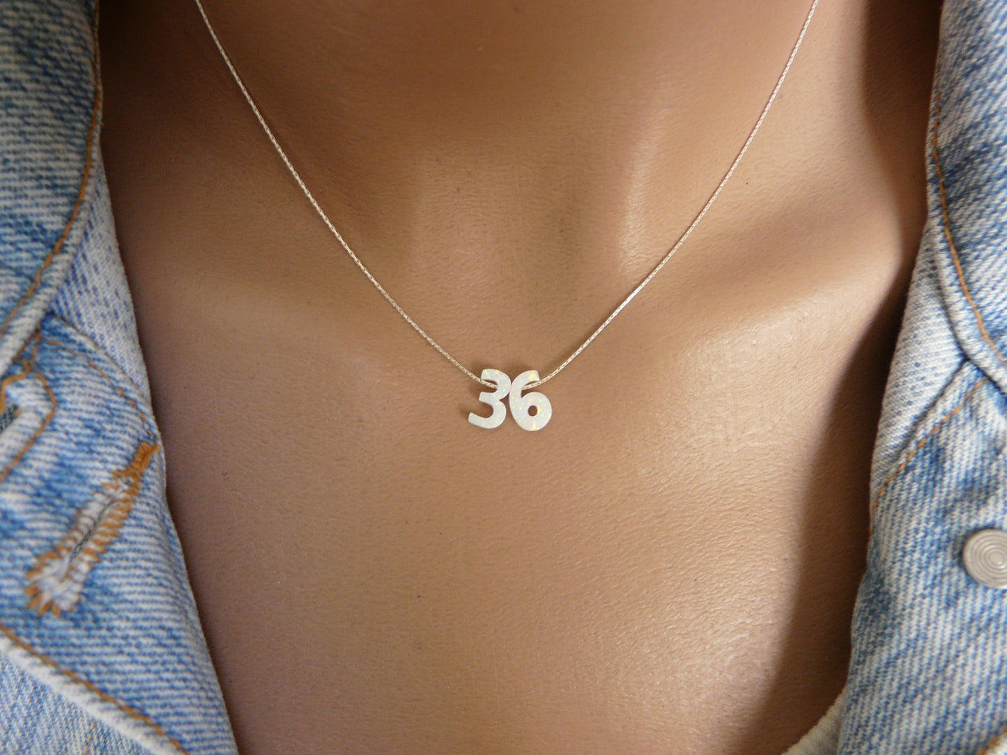 Number necklace, Personalized number necklace, Custom number necklace, Lucky number necklace, Gold number necklace, White number charm