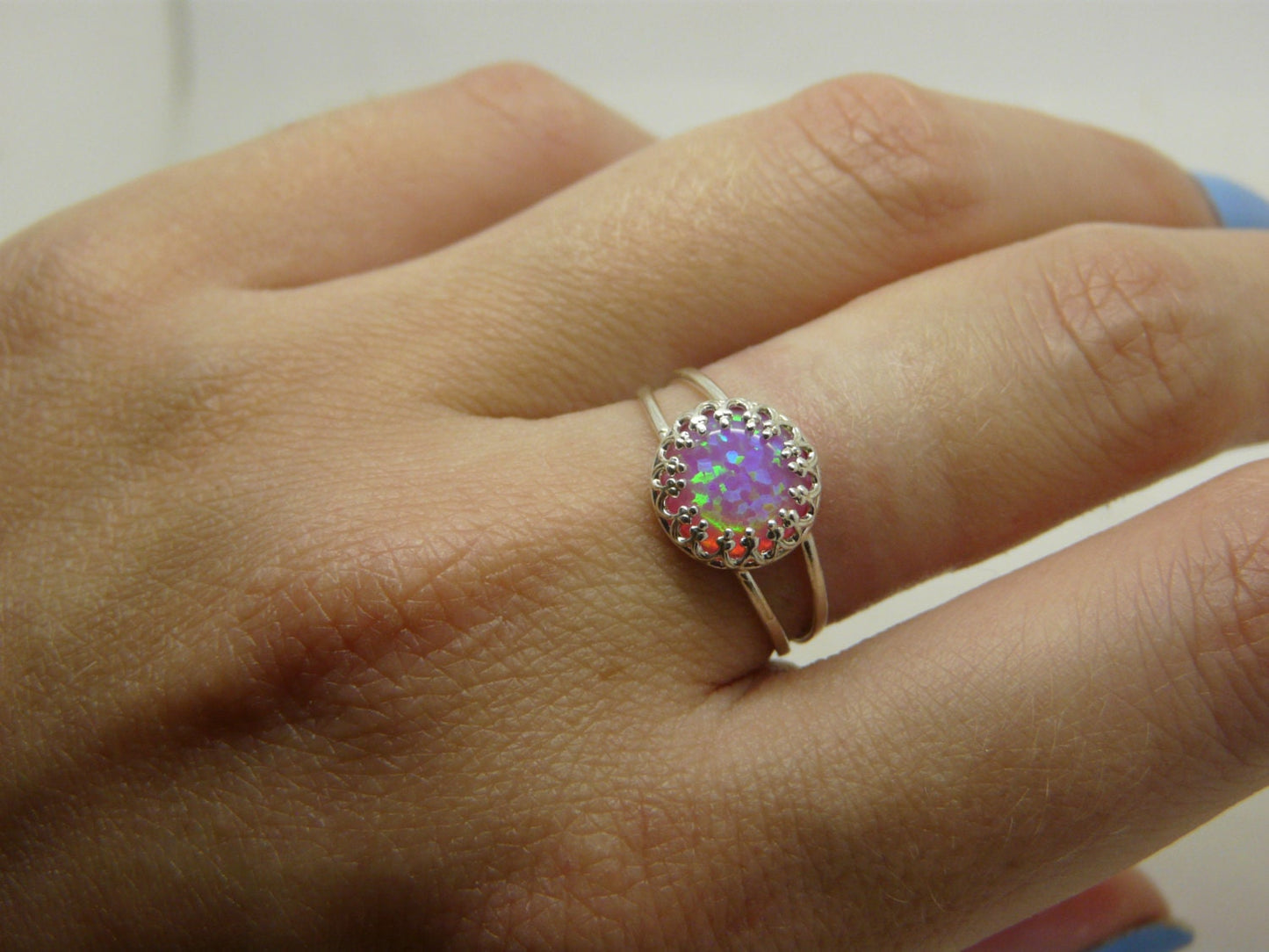 Opal ring, Gold Filled opal ring, Dainty ring, White opal ring, Opal jewellery, October birthstone ring