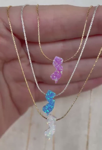 New Jersey Opal Necklace — NJ State Pendant