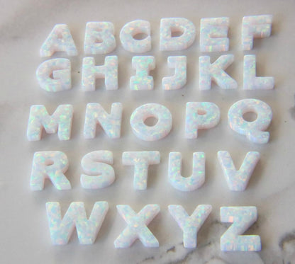 Opal Initial Necklace A-Z – Custom Letter